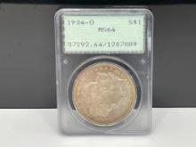 19054-O U.S. MORGAN SILVER DOLLAR PCGS MS64