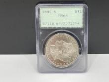 1880-S U.S. MORGAN SILVER DOLLAR PCGS MS64