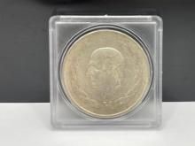 1952 MEXICO 72% SILVER CINCO PESOS COIN