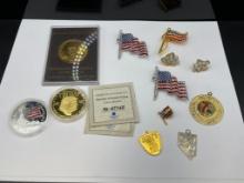COLLECTION OF GOP REPUBLICAN COINS AND JEWELRY
