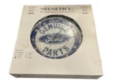 NEONETICS FORD GENUINE PARTS BLUE AND WHITE NEON SHOP / GARAGE / MAN CAVE LIGHT CLOCK