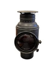 ANTIQUE DIETZ AUTO OR WAGON LAMP LANTERN CIRCA EARLY 20TH CENTURY WITH DIETZ RED GLASS LENS