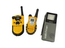 MOTOROLA TALK ABOUT 200 AND T5950 WALKIE TALKIES AND SONY WATCHMAN PORTABLE BLACK AND WHITE TV