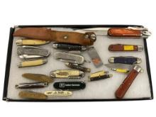20 COLLECTIBLE VINTAGE UTLITY KNIVES / MULTI-TOOL KNIVES AUG MULLER, PARKER CUT CO, SCHRADE