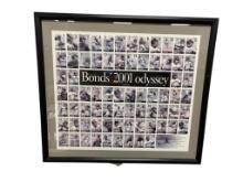 "BONDS 2001 ODYSEY" POSTER SHOWCASING 73 IMAGES COMMEMORATING BARRY BONDS 73 HOME RUN SEASON