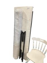 LIKE-NEW PADDED AND UPHOLSTERED QUEEN SIZE HEADBOARD WITH FRAME