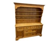VINTAGE WOOD FARMHOUSE COUNTRY KICTHEN PINE CUPBOARD DRESSER