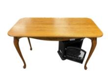 HEIRLOOM ENTERPRISES SOLID OAK RECTANGULAR DESK WITH SINGLE DRAWER