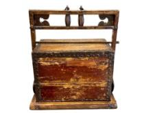 ANTIQUE 19TH CENTURY CHINESE STACKING WEDDING DROWRY CHEST CONSTRUCTED OF CAMPHOR WOOD