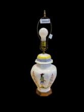 HENROIT QUIMPER HANDPAINTED CERMAIC TABLE LAMP BASE