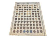 LICOLN CENT PREMIUM CARD WHEAT CENT COLLECTION FROM 1909 - 1941