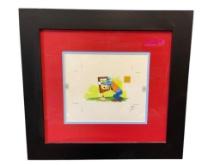 DISNEY GOOFY FULL COLOR BOOK ART CELL INK AND PAINT ON ACETATE WITH CERTIFICATE ON REVERSE