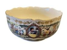 LENOX DISNEY'S SNOW WHITE LIMITED EDITION ANNIVERSARY BOWL, 1996 IVORY AND GOLD