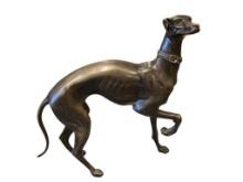 HEAVY BRONZE GREYHOUND DOG SCULPTURE