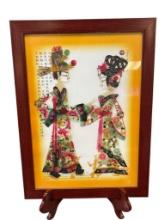 MALE AND FEMALE CHINESE SHADOW PUPPETS