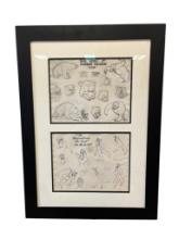 DISNEY STUDIOS ORIGINAL MODEL SHEETS OF BEAR MODEL FOR DONALDS VACAION AND MAGNIFICENT MR TOAD