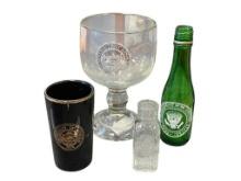 UNIVERSITY OF NEVADA AND SEAL OF THE PRESIDENT OF UNITED STATES COLLECTIBLE GLASSWARE