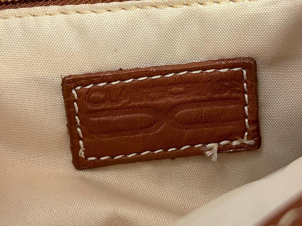 CLAIRE CHASE INDIAN MOTORCYCLES BROWN LEATHER MESSENGER BAG INCLUDES SHOULDER STRAP