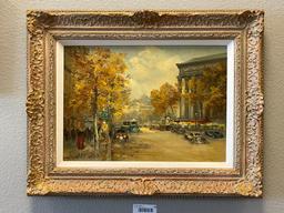 CHARLES BLONDIN (1913-1991) FRENCH IMPRESSIONISTS PAINTER ORIGINAL OIL ON CANVAS PARIS STREET SCENE