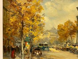 CHARLES BLONDIN (1913-1991) FRENCH IMPRESSIONISTS PAINTER ORIGINAL OIL ON CANVAS PARIS STREET SCENE