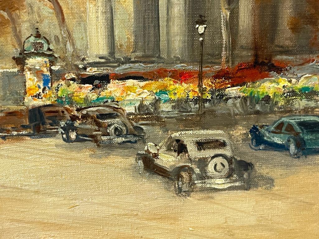CHARLES BLONDIN (1913-1991) FRENCH IMPRESSIONISTS PAINTER ORIGINAL OIL ON CANVAS PARIS STREET SCENE