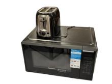BARELY USED KENMORE MICROWAVE AND BLACK & DECKER TOASTER