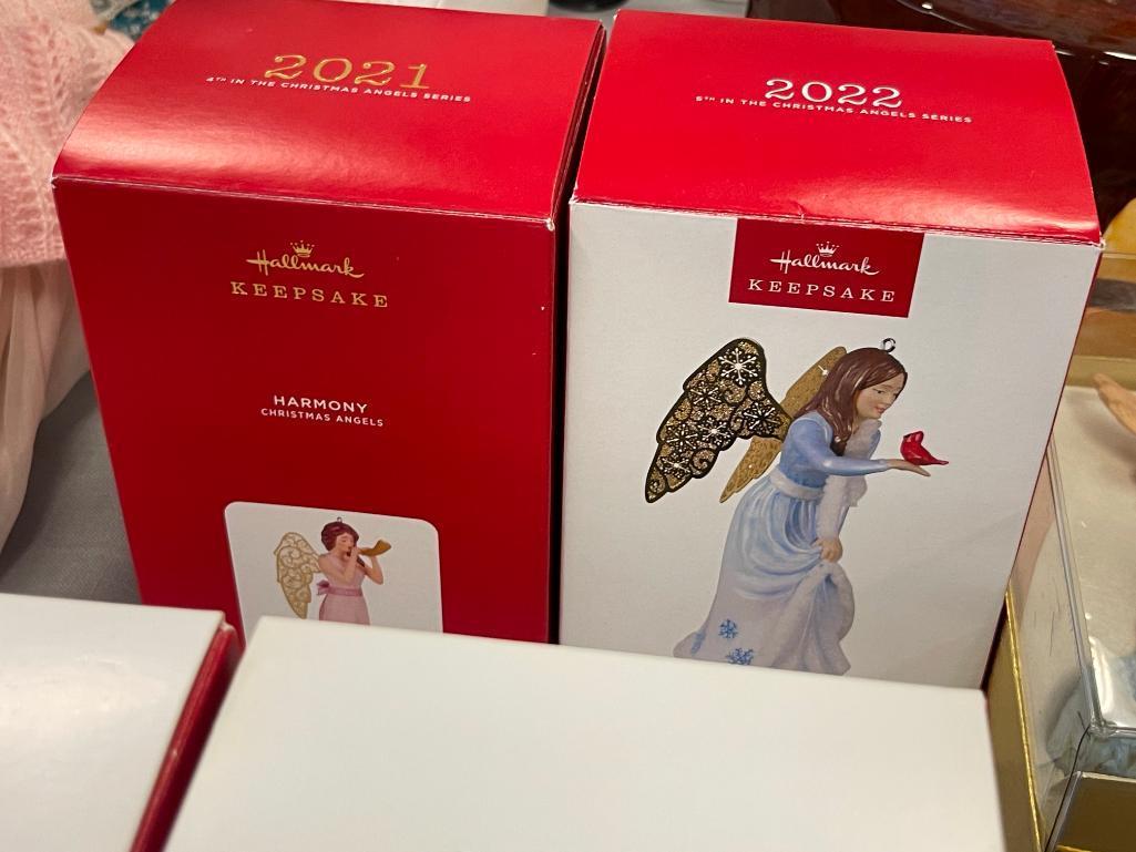 HALLMARK KEEPSAKE ANGEL SERIES TREE TRIMMER COLLECTION ANGEL ORNAMENTS 2018, 2019, 2021, 2022