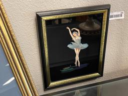 NOEL SYDERS VINTAGE FOIL ART OF A BALLERINA KAFKA INDUSTRIES