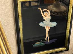 NOEL SYDERS VINTAGE FOIL ART OF A BALLERINA KAFKA INDUSTRIES