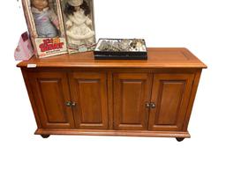 SOLID WOOD SIDEBOARD FEATURING TWO CABINETS