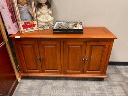 SOLID WOOD SIDEBOARD FEATURING TWO CABINETS
