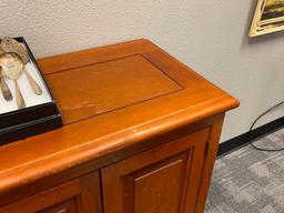 SOLID WOOD SIDEBOARD FEATURING TWO CABINETS