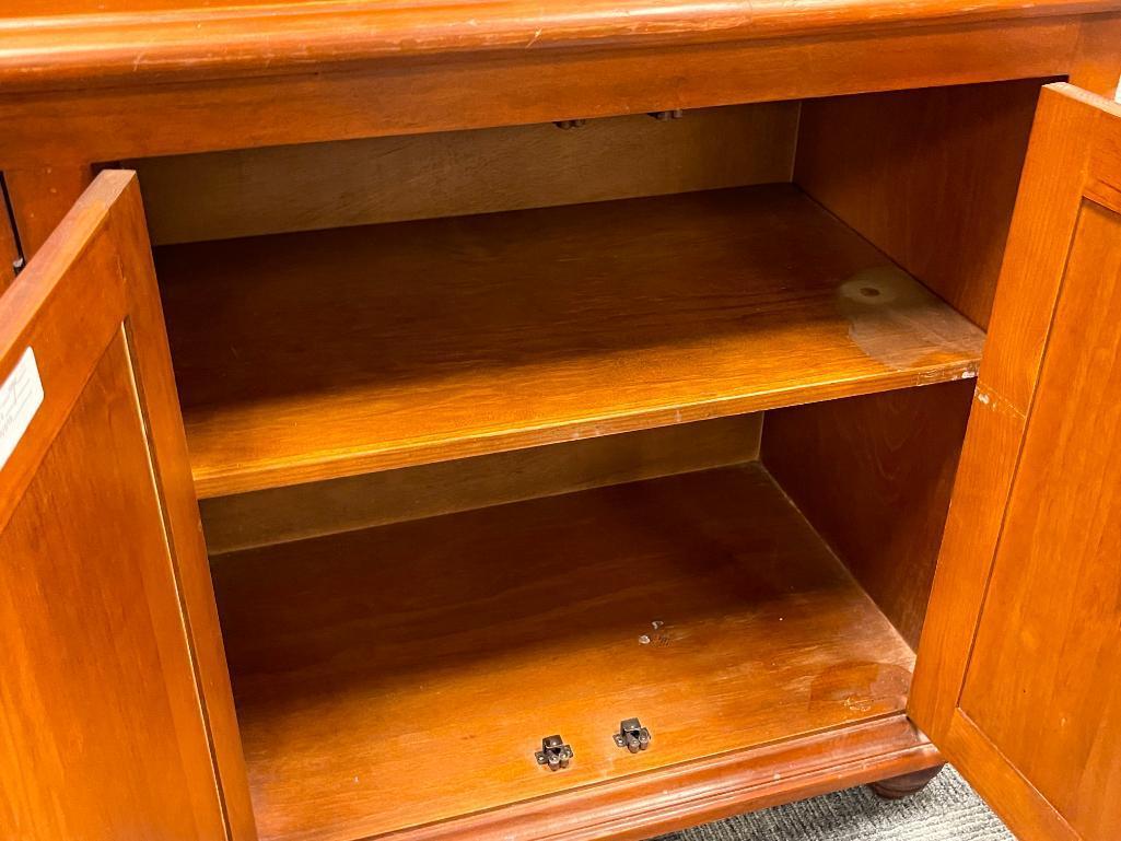 SOLID WOOD SIDEBOARD FEATURING TWO CABINETS