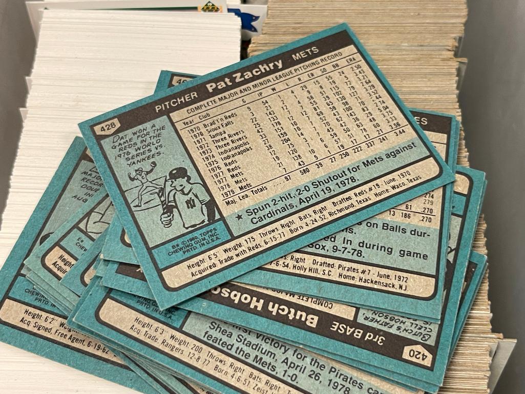 ASSORTED MLB BASEBALL CARDS INCLUDING TOPPS 1980, 1991 UPPER DECK, AND FLEER 1983