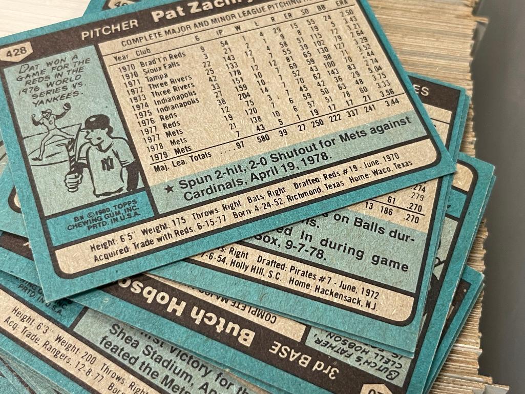 ASSORTED MLB BASEBALL CARDS INCLUDING TOPPS 1980, 1991 UPPER DECK, AND FLEER 1983