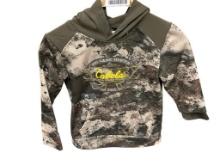 CHILDREN SIZE MEDIUM CABELLA'S CAMOUFLAGE SWEATSHIRT WITH HOOD
