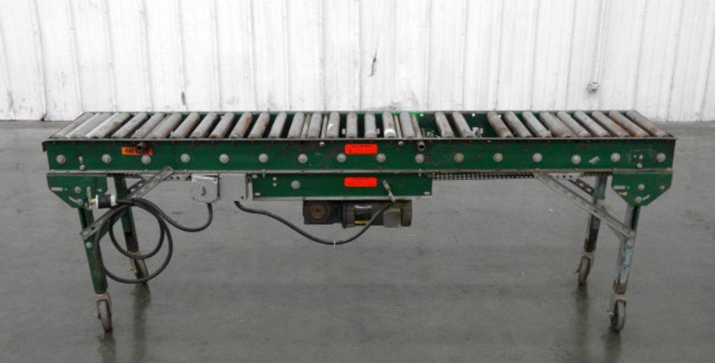 Rapistan 15" W x 96" L Belt Driven Roller Conveyor