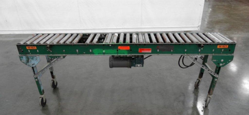 Rapistan 15" W x 96" L Belt Driven Roller Conveyor