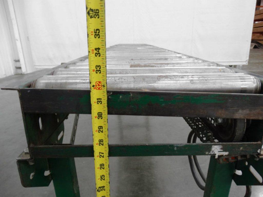 Rapistan 15" W x 96" L Belt Driven Roller Conveyor