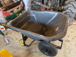 (LIKE NEW) Gorilla Pro Grade Poly Wheel Barrel