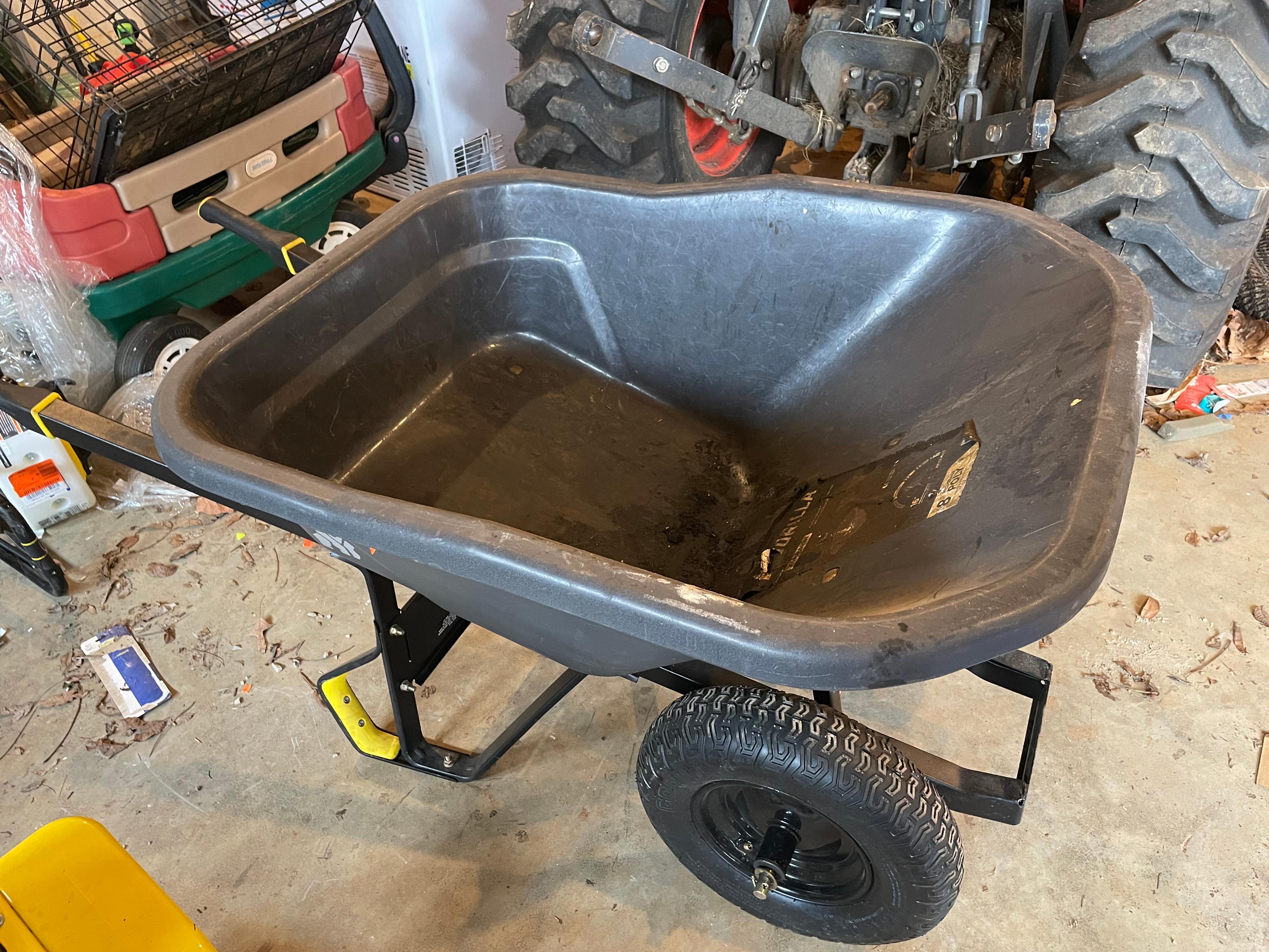 (LIKE NEW) Gorilla Pro Grade Poly Wheel Barrel