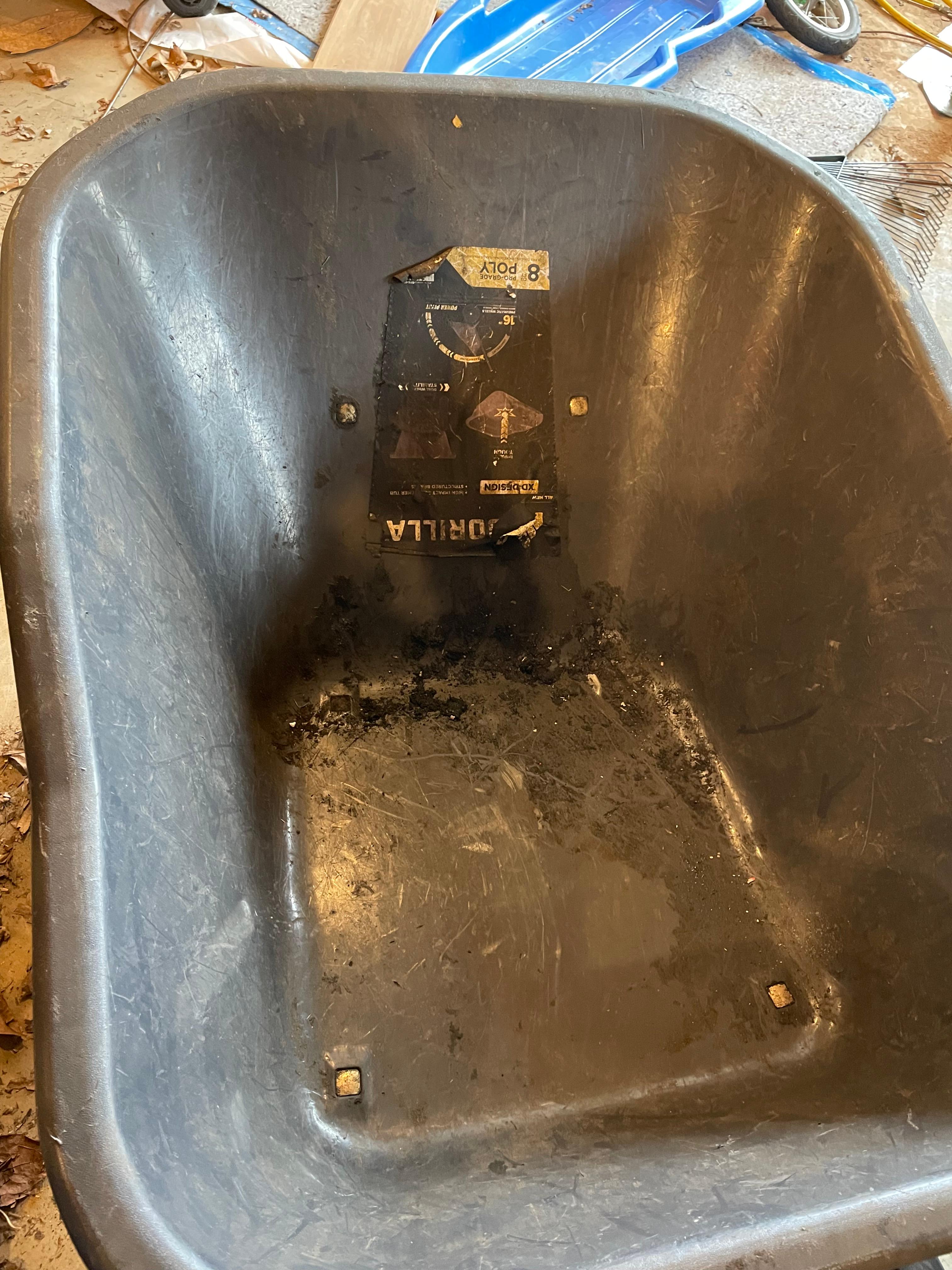 (LIKE NEW) Gorilla Pro Grade Poly Wheel Barrel