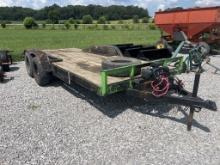 Car trailer with winch