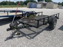 5’x10’ tilt mower trailer with title