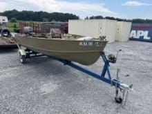 1978 16ft Land aluminum boat with trailer