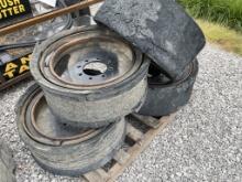 Set of used hard wheels