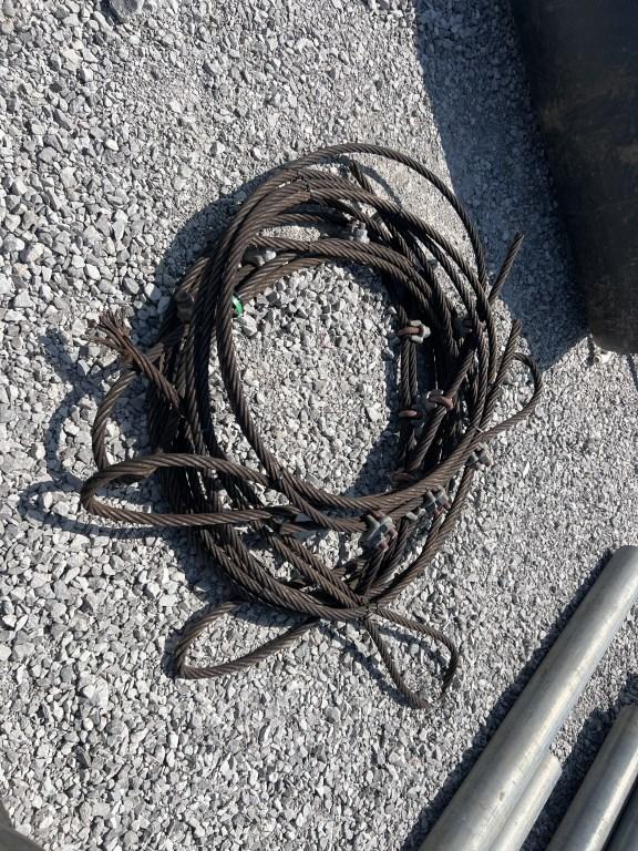 Pile of 4 Heavy Duty Lifting Cables