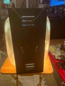 Vintage Train Station Double-Sided Light-up Clock