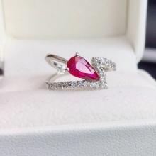 14k Gold 1.62 Ctw Natural Ruby & Diamond Ring
