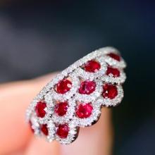 14k Gold 1.66 Ctw Natural Ruby & Diamond Ring